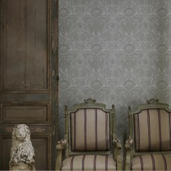 217493-kew-charcoal-wallpaper-vintage-chairs-in-creel-ocean-fabric